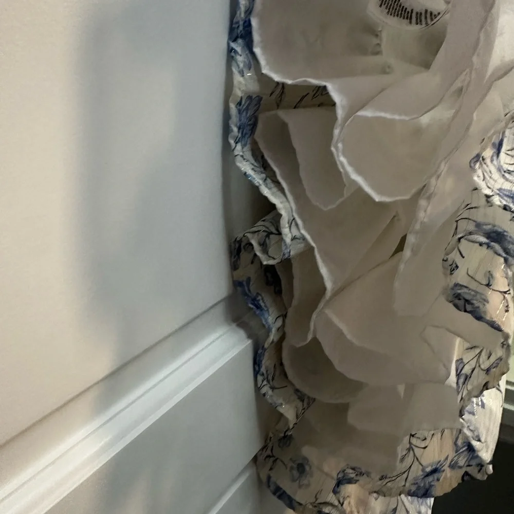 Floral Blue and White Dress - Picture 9 of 12